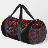 Bright Colorful Mandala Red Gemstones Duffle Bag (Rechte Ecke)