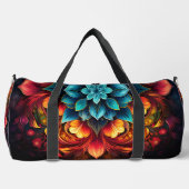 Bright Colorful Mandala Red Orange Aqua Duffle Bag (Vorderseite)