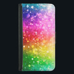 Bright Colorful Modern Bokeh Glitzer Samsung Galaxy S5 Geldbeutel Hülle<br><div class="desc">Coole,  lebendige Regenbogenfarben,  modernes,  trendiges Bokeh-Glitzer-Muster.</div>
