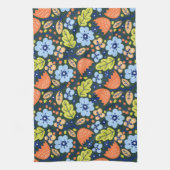 Bright Colorful Modern Pretty Flower Pattern Geschirrtuch (Vertikal)