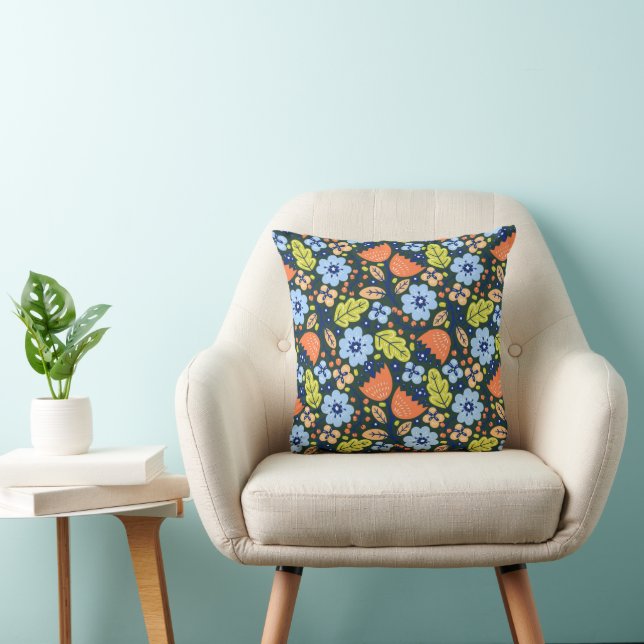 Bright Colorful Modern Pretty Flower Pattern Kissen (Stuhl )