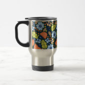 Bright Colorful Modern Pretty Flower Pattern Reisebecher (Links)