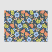 Bright Colorful Modern Pretty Flower Pattern Seidenpapier (Vorderseite)