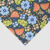 Bright Colorful Modern Pretty Flower Pattern Seidenpapier (Ausschnitt)