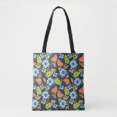 Bright Colorful Modern Pretty Flower Pattern Tasche (Vorderseite)