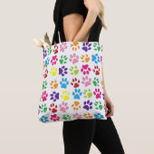 Bright Colorful Paw Prints Pattern Tasche (Von Nahem)