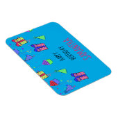 Bright & Colorful - Personalized Happy Birthday Magnet (Rechte Seite)