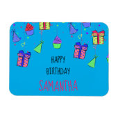 Bright & Colorful - Personalized Happy Birthday Magnet (Horizontal)