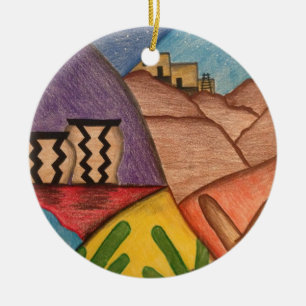 Bright Colorful Rainbow Arizona Keramikornament