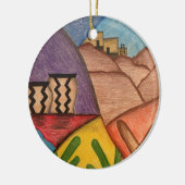 Bright Colorful Rainbow Arizona Keramikornament (Links)