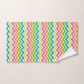 Bright Colorful Rainbow Chevron Pattern Badhandtuch Set (Handtuch)