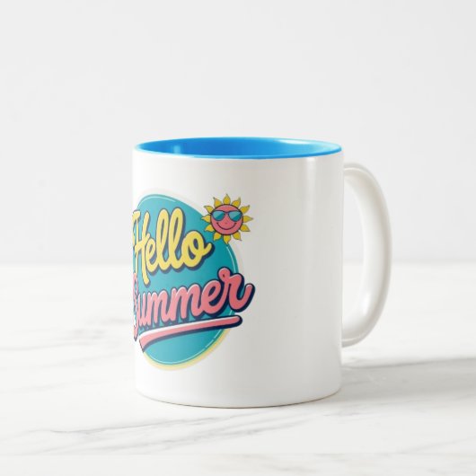 Bright & Colorful Sunshine Coffee Cup Zweifarbige Tasse (VorderseiteRechts)