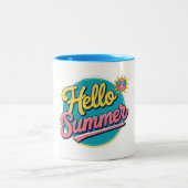 Bright & Colorful Sunshine Coffee Cup Zweifarbige Tasse (Mittel)
