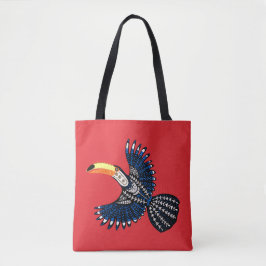 Bright Colorful Tropical Jungle Toucan Bird Tasche