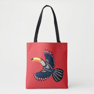 Bright Colorful Tropical Jungle Toucan Bird Tasche