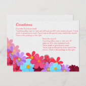 Bright & Colorful Weding Directions Card Begleitkarte (Vorne/Hinten)