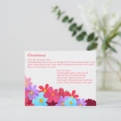 Bright & Colorful Weding Directions Card Begleitkarte (Stehend Vorderseite)