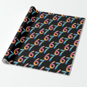 Bright Colors 67 No Meaning Whatsoever Black  Geschenkpapier (Ungerollt)