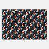 Bright Colors 67 No Meaning Whatsoever Black Geschenkpapier Set (Vorderseite 2)