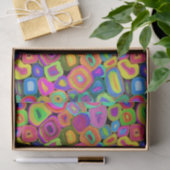 Bright Colors Abstrakte Funky Circles Seidenpapier (Geschenk)