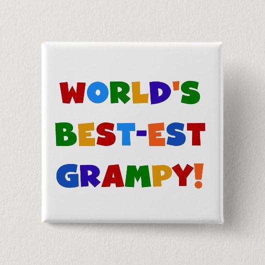 Bright Colors Best Grampy T - Shirt and Gifts Button (Vorderseite)