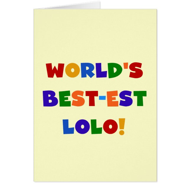 Bright Colors Best Lolo T - Shirt und Geschenke (Vorne)