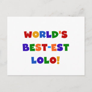 Bright Colors Best Lolo T - Shirt und Geschenke Postkarte
