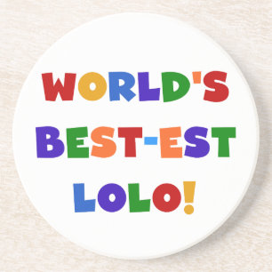 Bright Colors Best Lolo T - Shirt und Geschenke Untersetzer