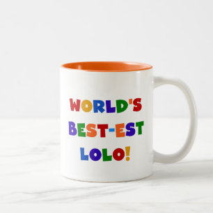 Bright Colors Best Lolo T - Shirt und Geschenke Zweifarbige Tasse