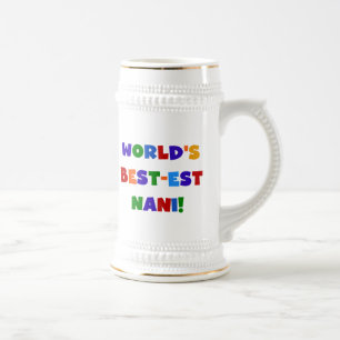 Bright Colors Best Nani T - Shirt and Gifts Bierglas