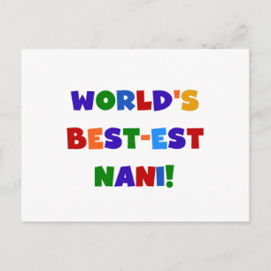 Bright Colors Best Nani T - Shirt and Gifts Postkarte
