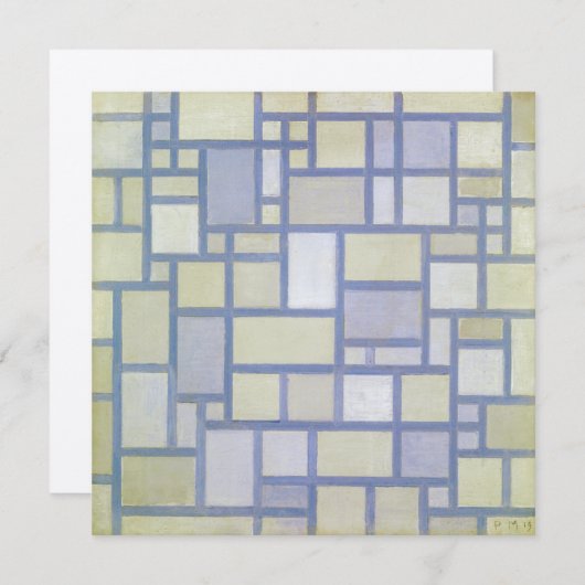 Bright Colors Gray Lines | Piet Mondrian | (Vorne/Hinten)