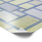 Bright Colors Gray Lines | Piet Mondrian | Fotodruck (Ecke)