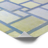 Bright Colors Gray Lines | Piet Mondrian | Poster (Ecke)