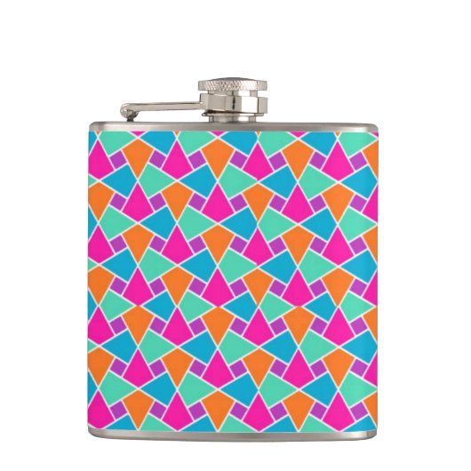 Bright Colors Islamic Pattern Hip Flask Flachmann (Vorderseite)