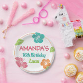 Bright Colors Island Luau Birthday Party Pappteller (Party)