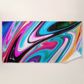 Bright Colors Marbled Strandtuch (Vorderseite)