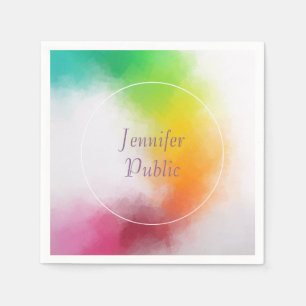 Bright Colors Template Handgeschriebenes Skript Mo Serviette
