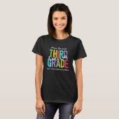 Bright Colors Third Grade Teacher Name T-Shirt (Vorne ganz)