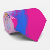 Bright Colourful Pink Blue Yellow Abstract Krawatte (Gerollt)
