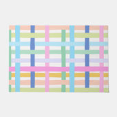 Bright Colourful Rainbow Plaid - Maximalist Fun Fußmatte (Vorderseite)