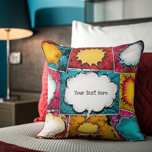 Bright Comic Book Pop Art Kissen