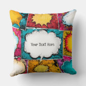 Bright Comic Book Pop Art Kissen (Rückseite)