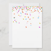 Bright Confetti Balloons 3. Geburtstag Einladung (Rückseite)