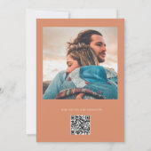 Bright Copper Elegant Modern Calligraphy Wedding Einladung (Rückseite)