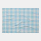 Bright Cornflower Blue Gingham Check Geschirrtuch (Horizontal)
