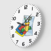 Bright Craft Supplies Colorful Art Tools Große Wanduhr (Winkel)