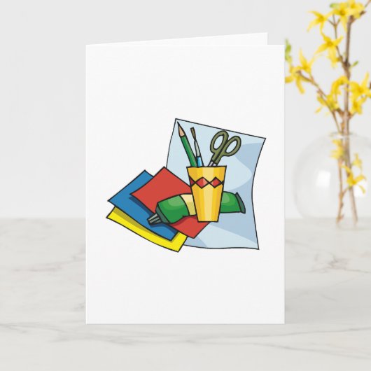 Bright Craft Supplies Colorful Art Tools Karte (Gelbe Blume)