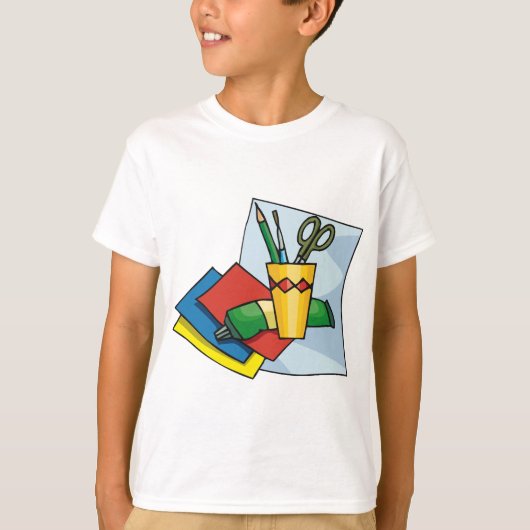 Bright Craft Supplies Colorful Art Tools T-Shirt (Vorderseite)
