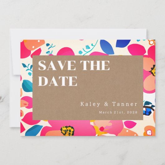 Bright Cutouts Wedding Save The Date (Vorderseite)
